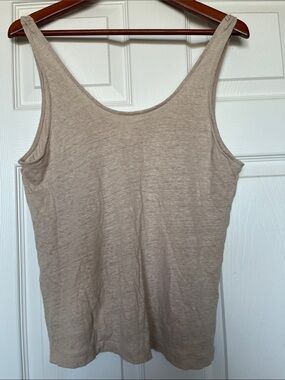 H&M | 100% linen scoop tank Sz S